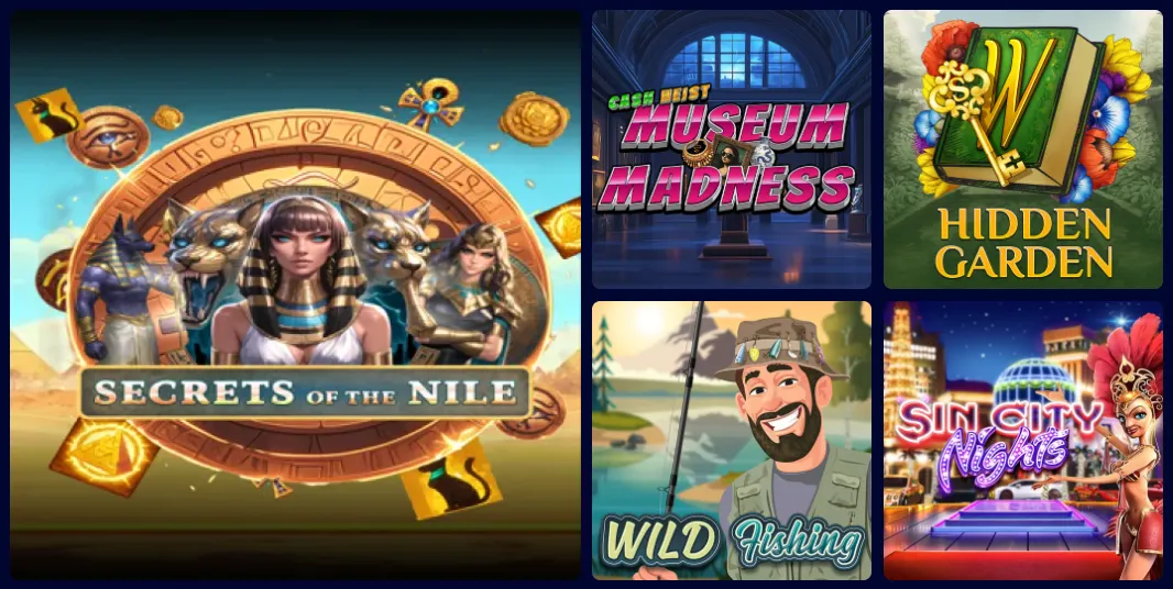 Casino games collection at Royal Planet Casino
